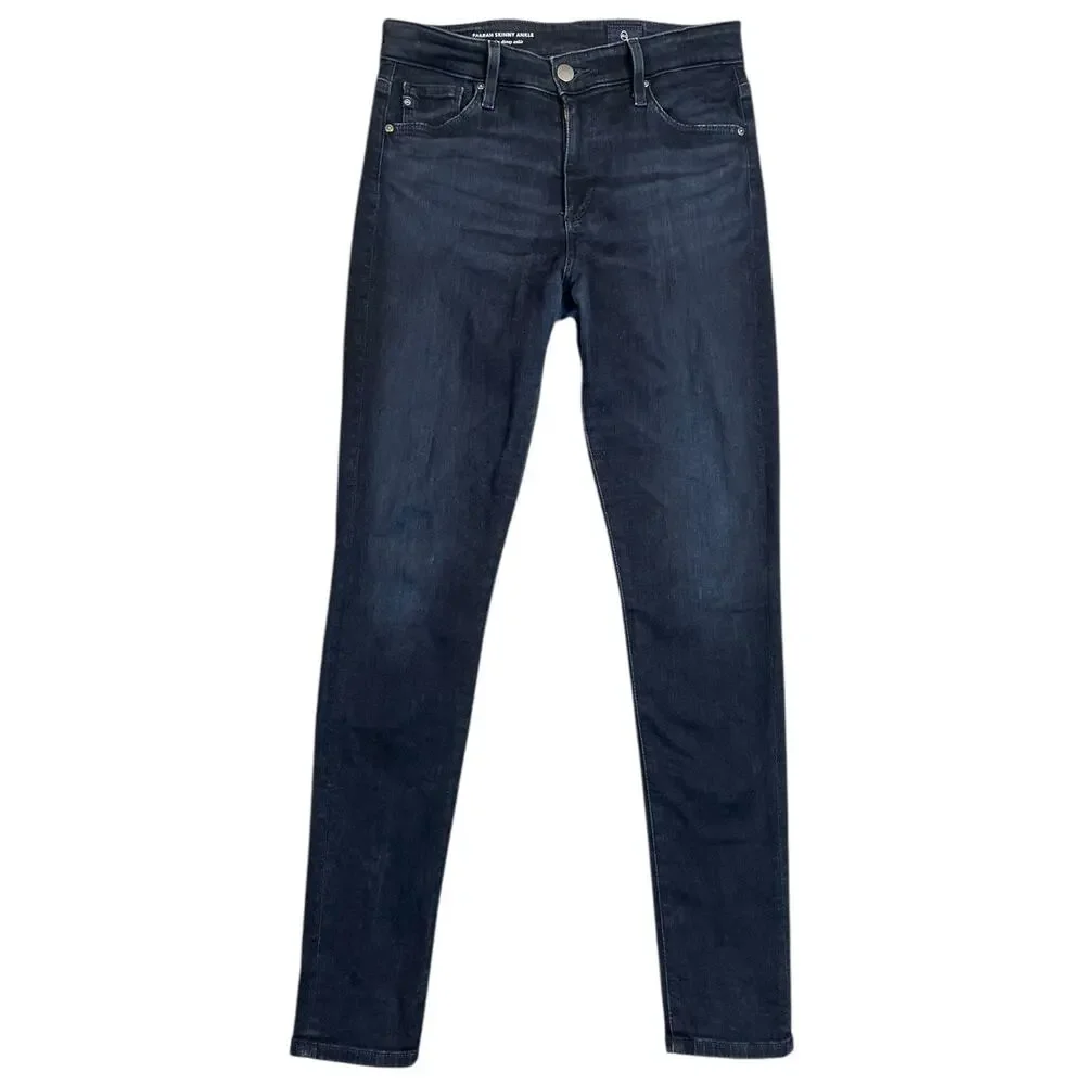 AG Farrah Skinny Ankle Jeans High Rise Denim Dark Wash - 27
